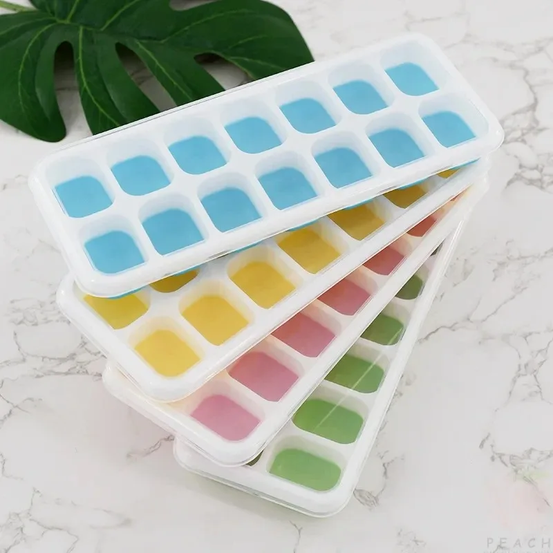 14 Grid Ice Cube Tray Silicone Mold Square Ice Cube Tray Mold Maker Non-toxic Durable Bar Pub Wine Blocks Maker