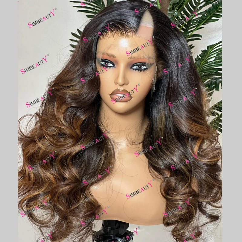 Remy-Human-Hair-1x4-Size-U-Part-Wigs-for-Black-Women-Ombre-Dark-Golden ...
