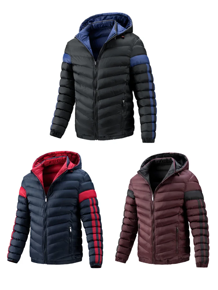 men's jacket Brand Fashion Men Winter Spring Jacket Reversible Design Male Hooded Cotton Padded Coats Outerwear Size M-2XL winter jackets for men