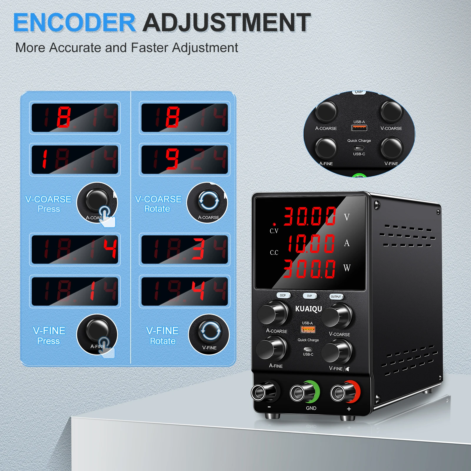 DC Power Supply Variable, Adjustable Switching Regulated