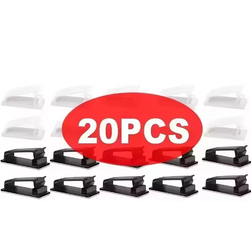 Self-Adhesive Cable Clips Organizer for Home, Office, and Car
