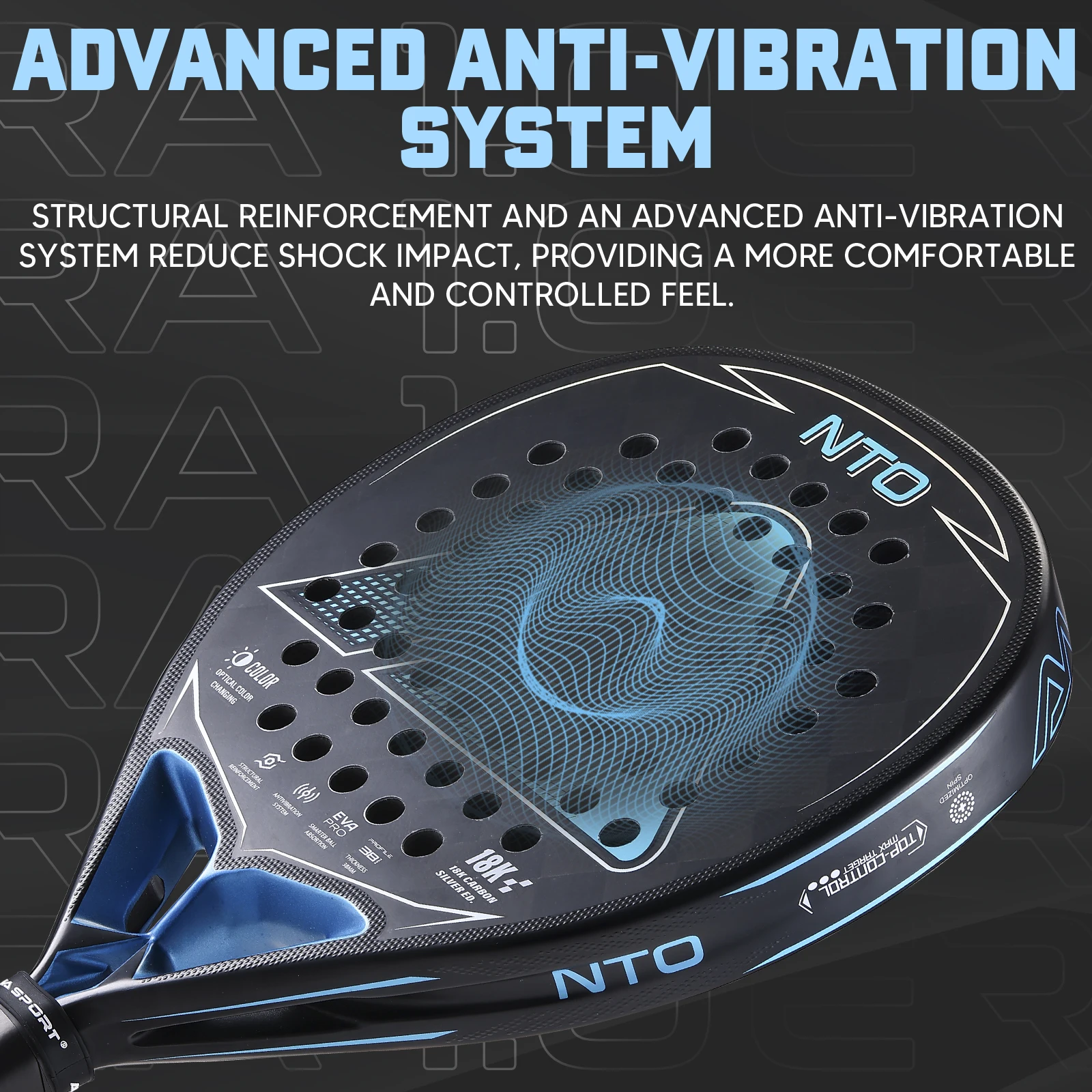 1~2Pcs Pink/Blue 18K Carbon Faces Padel Racket Diamond Shape With Anti-Vibration System,Optical Color Changing Pala de Padel