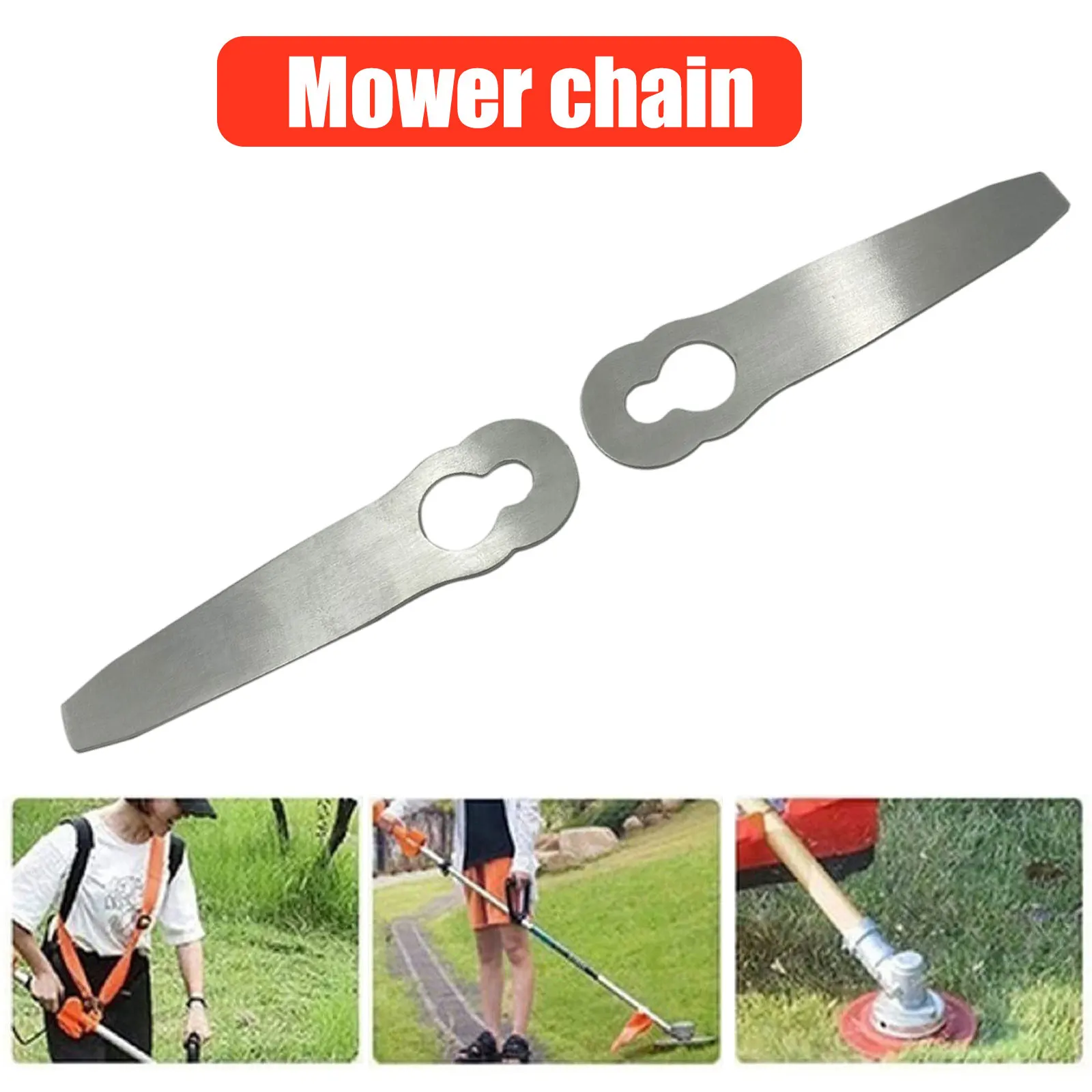 Lawn Mower Trimmer Blade Grass Trimmer Blade Mower Accessories 1-6Pcs Grass Trimmer Blade for Garden Lawn Mower Ferrex Aldi Poly Cut 2-2 FSA 45 for Home Garden Tool