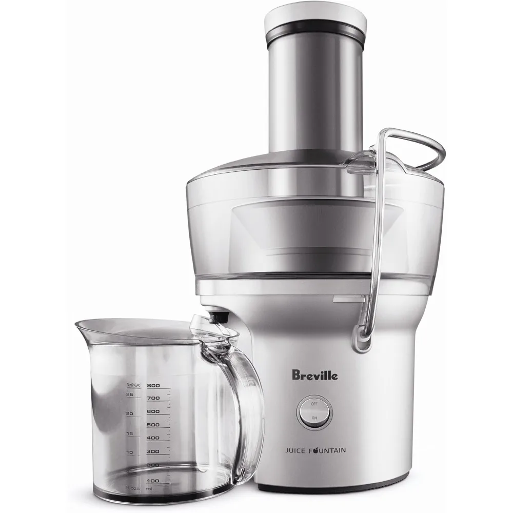 

Juice Fountain Compact Juicer Silver 10" X 10.5" X 16" Fruit Juice Extractor and Vegetables Blender Machine Orange Kitchen Home