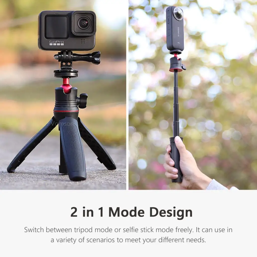 Perche à Selfie pour prise de vue Insta360 One X, trépied à main, tige  d'extension rotative, pour prise de vue Insta360 - AliExpress
