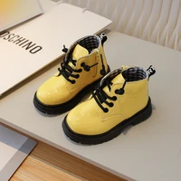 Fashion Kid Chelsea Boots Girl British Style Child Shoe Ankle PU Leather Boot Autumn Spring Waterproof Boy Shoe Boot 4