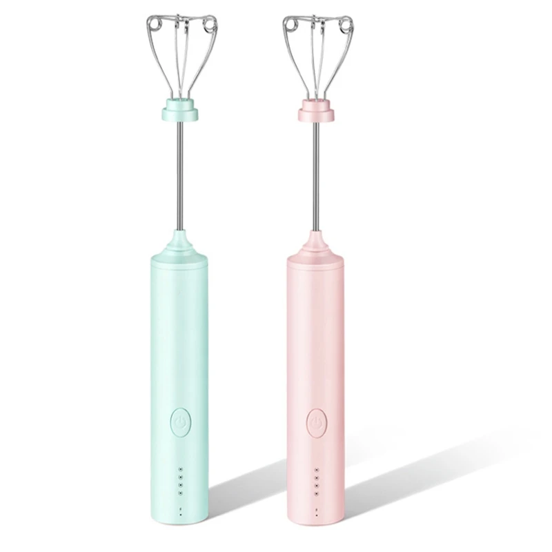 Milk Frother Cordless Electric Egg Beater Handheld Blender for W/2 Stirred Heads Dropship