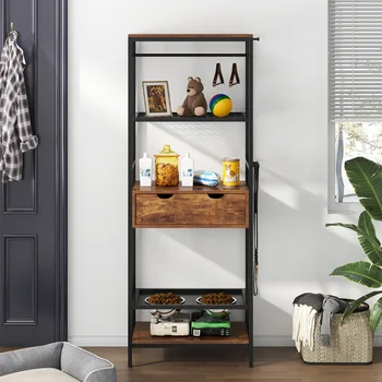 dog feeding station 3 Height Adjustable Raised Dog Bowls Dog Feeder Station for Large Medium Dogs Cats Dog Storage with shelves 2