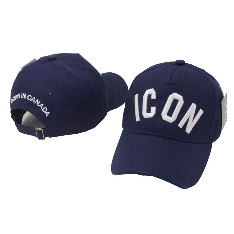 Wholesale High Quality Cotton Baseball Caps ICON Logo  Letters High Quality Cap Men Women Hat Black Cap Dad Hats baseball flat cap