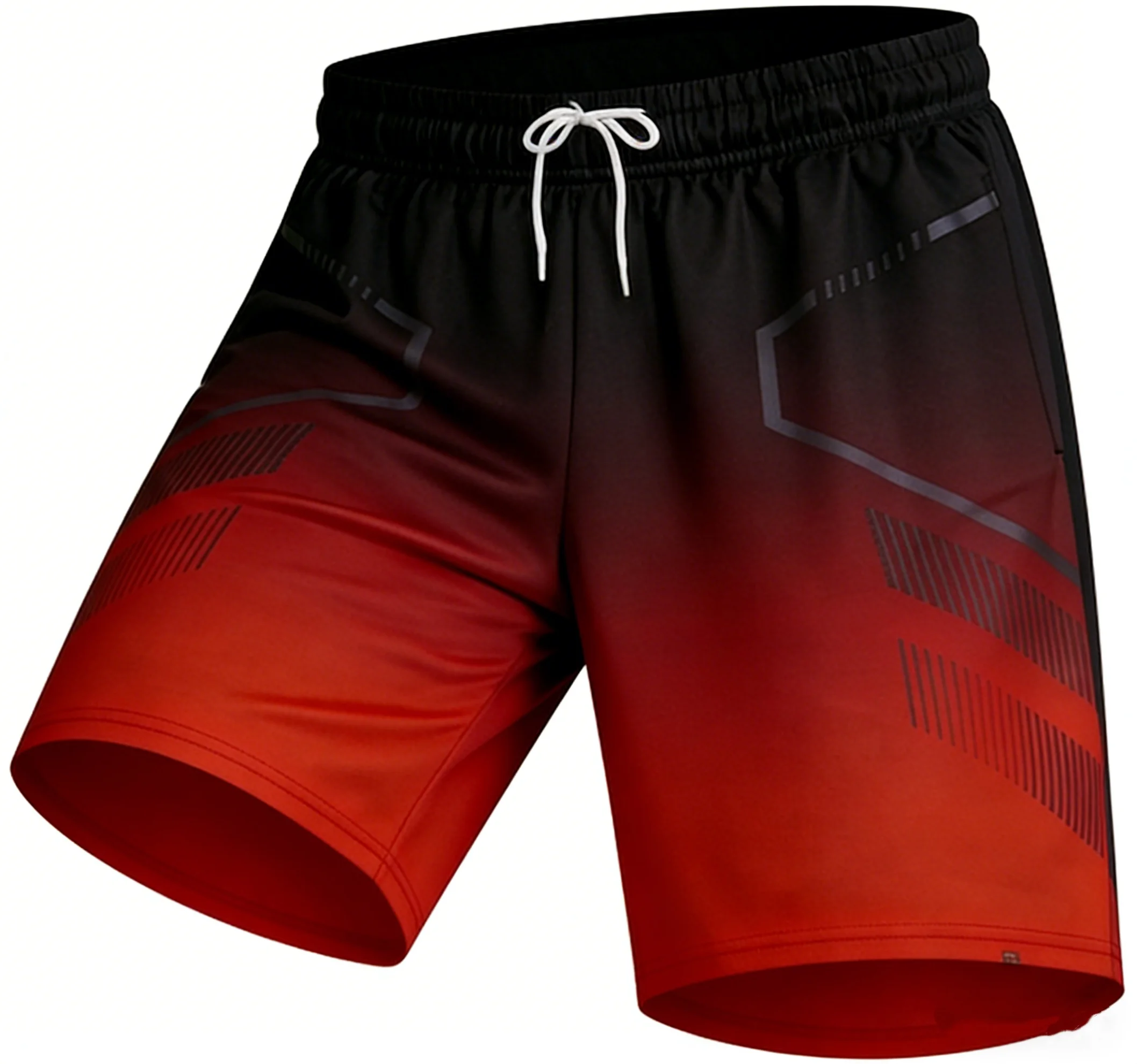 Men’s quick dry running basketball gym training five-point sports shorts red