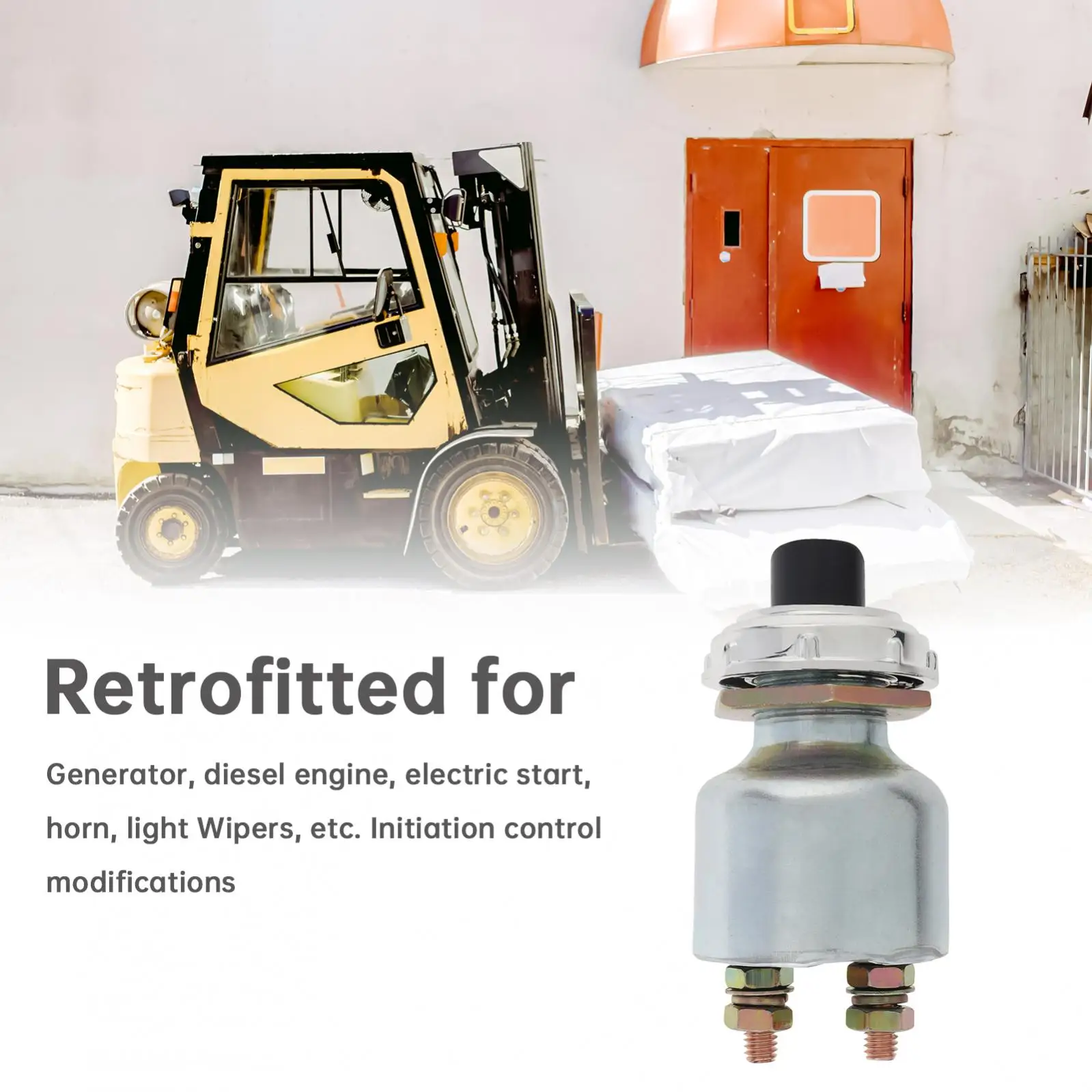 Durable 12V Truck Engine Start Push Button Switch, Wear-resistant Ignition Starter ON-OFF