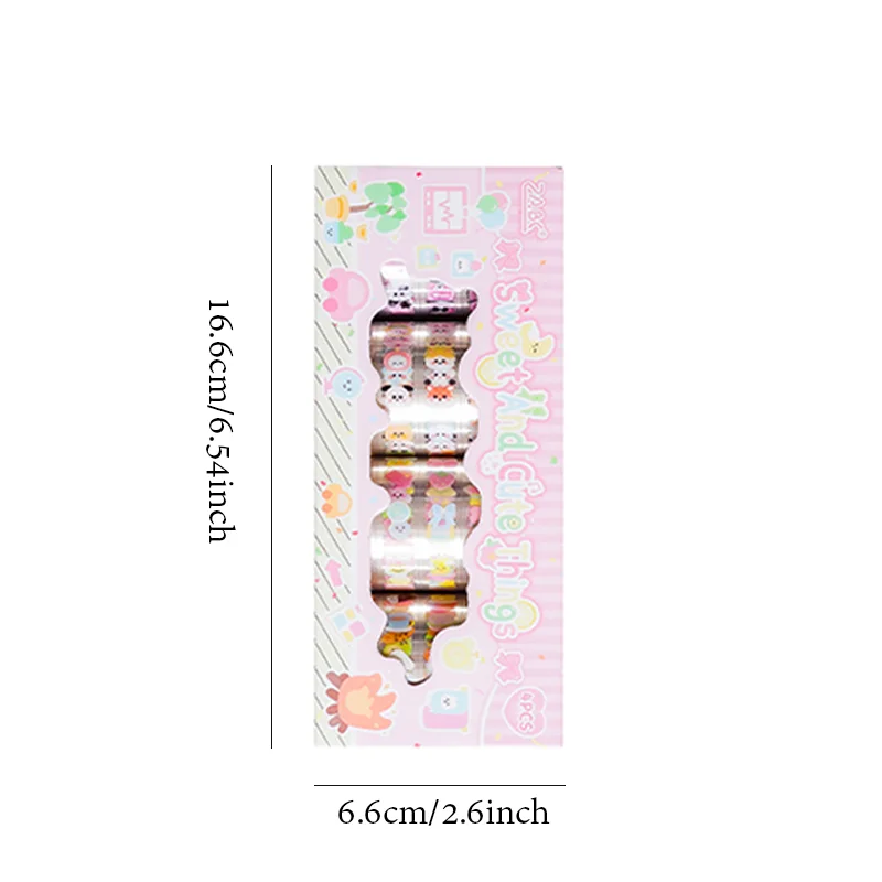 Mr. Paper 4Rolls/box sweet munchkin 테이프 세트 박스 뷰티 테이프 핸드북 재료 DIY 장식 노트 봉투 앨범