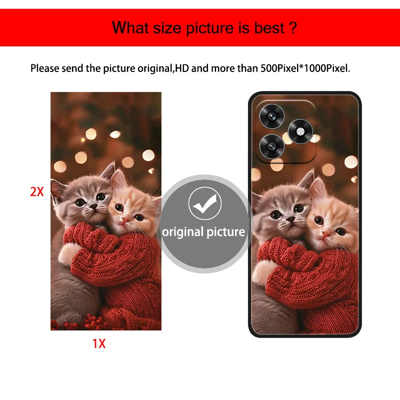 Personalized Matte Soft Silicone Phone Case with DIY Photo Back Cover and TPU Bumper