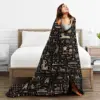 Ancient Egyptian Hieroglyphs Blanket Fleece Super Soft Throw Blankets Sofa Throw Blanket For Couch Travel Throws Bedspread Quilt 5