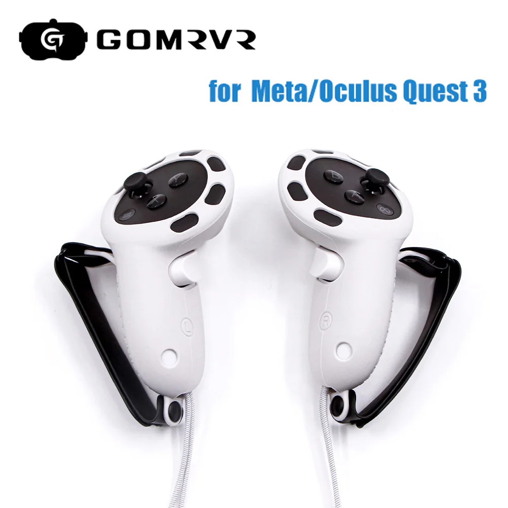 

GOMRVR For Meta/Oculus Quest 3 VR Touch Controller Silicone Grip Sleeve Anti-slip and Sweatproof VR Protective Case Accessories