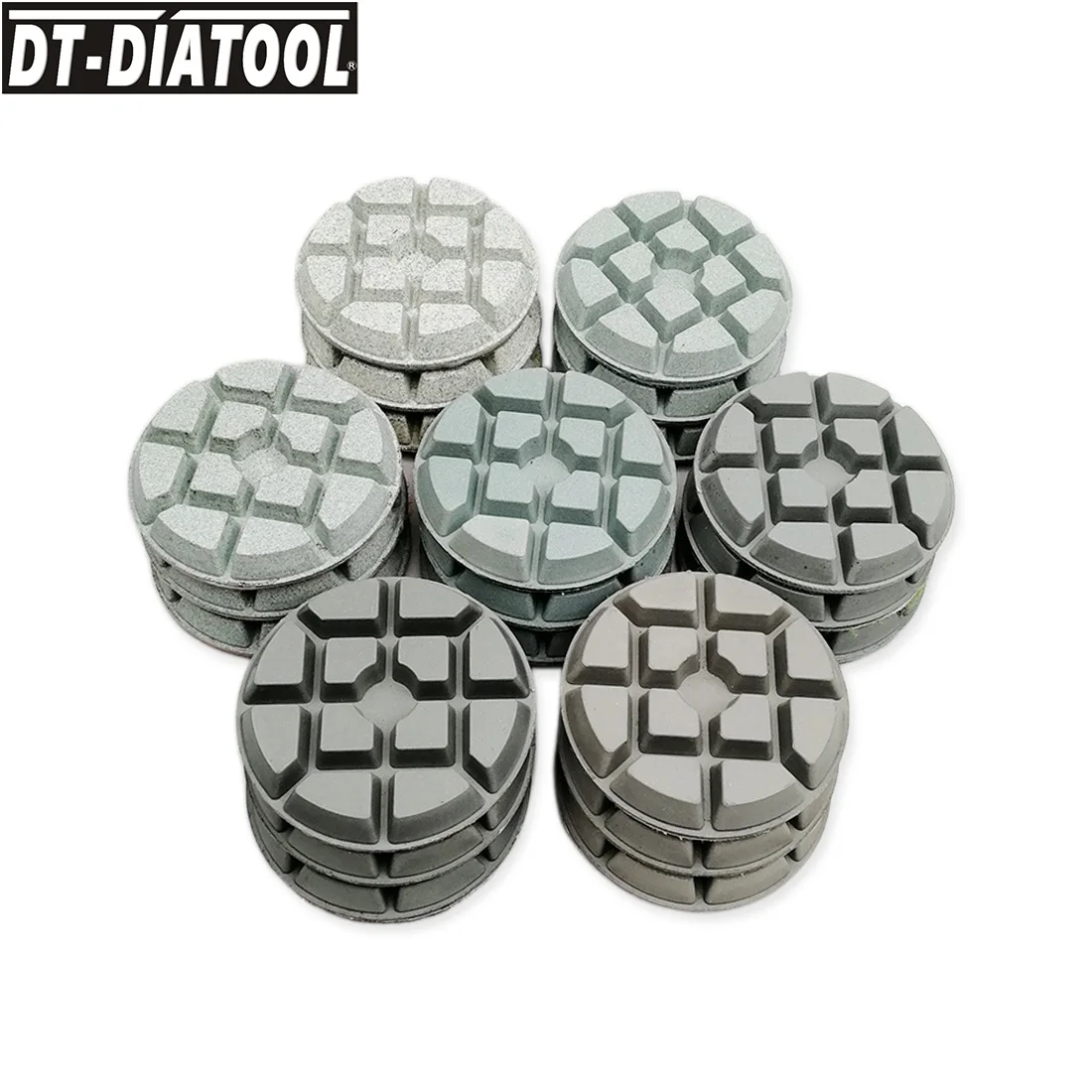 DT-DIATOOL 21pcs/set Dia 3/80mm Resin Bond Diamond Concrete Polishing Pads Thickened Floor Renew Pads Sanding Disc Long Life