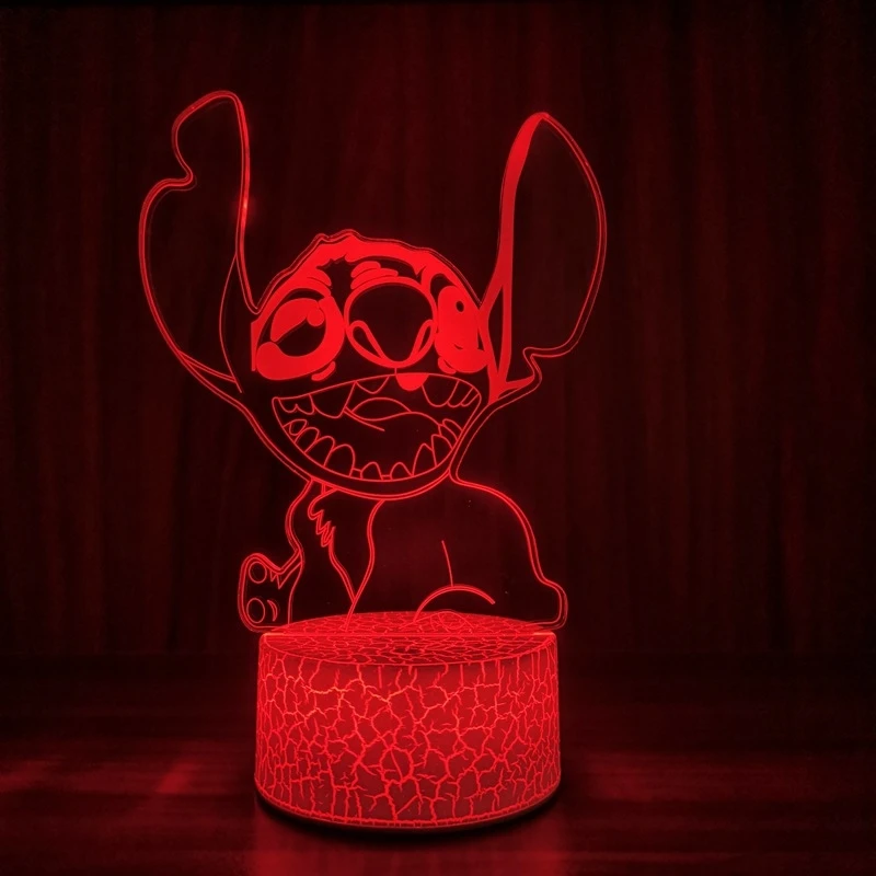 3D Illusion Stitch Night Light with Remote Control and Smart Touch Room Decor Lamp Birthday Valentine's Day Christmas Gifts 3