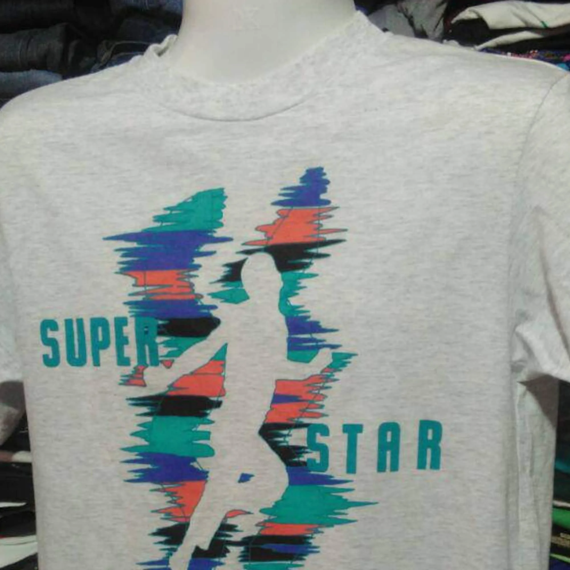 Abbigliamento Vintage Maglietta M Rara Super Star Exercise Unit Da Anni '90