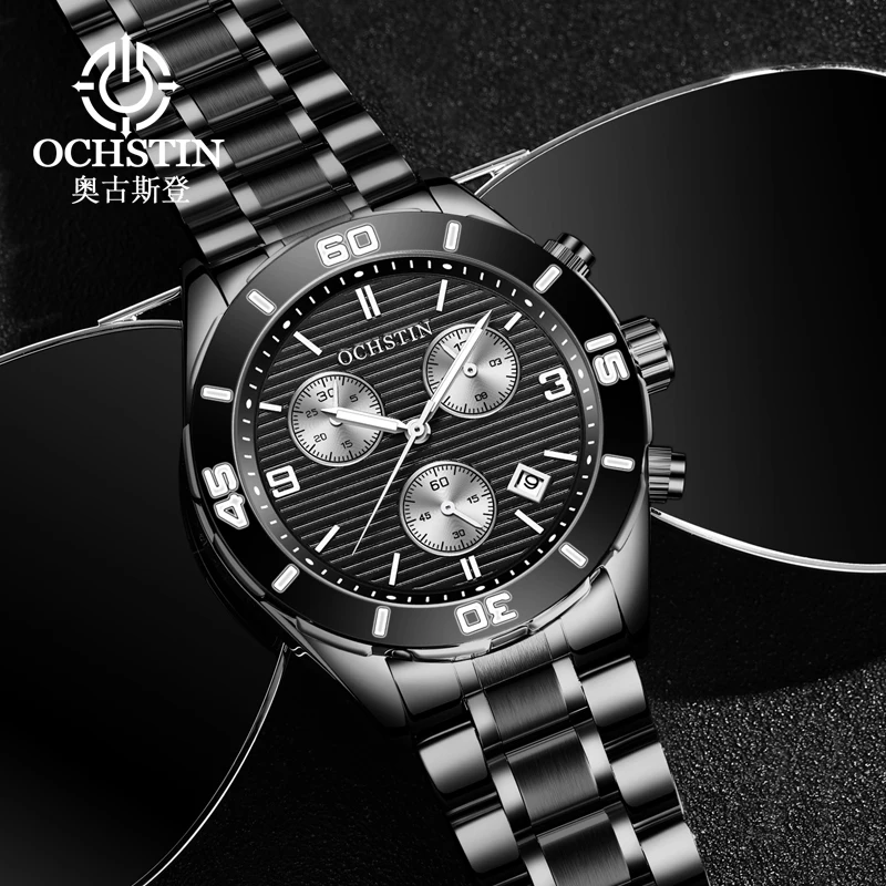 OCHSTIN2024 Navigator Series Sports Street Style Multi functional Quartz Movement Waterproof Watch Men's Quartz Watch
