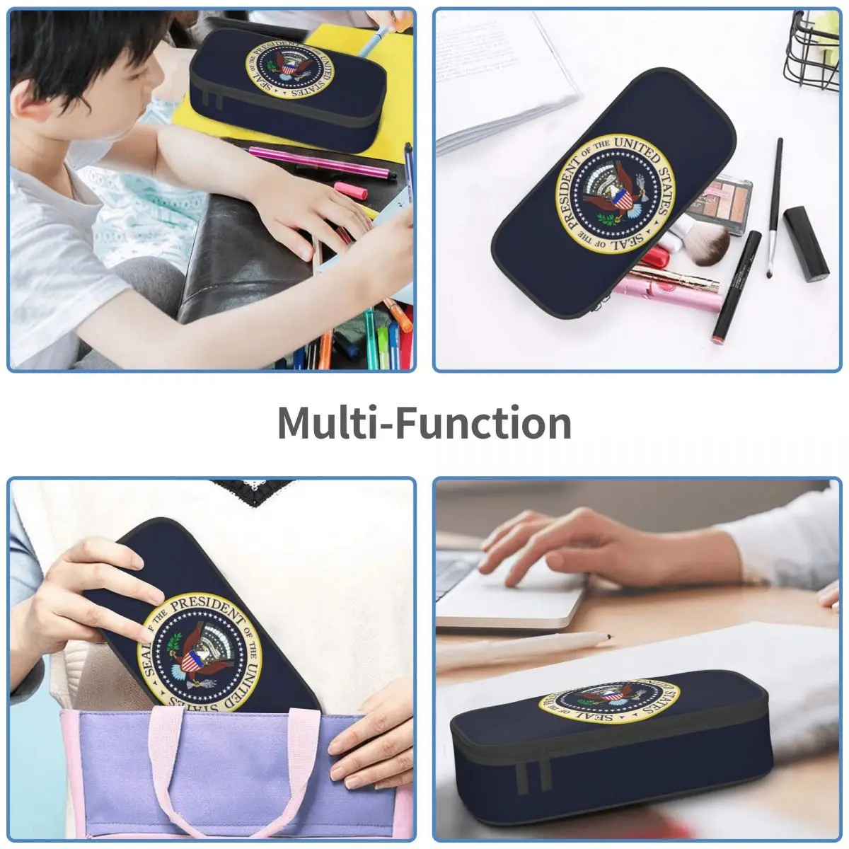 Seal Of The President Of The United States Pencil Cases Big Capacity Pen Bags Pen Box Pencil Pouch For Boys Girls Students
