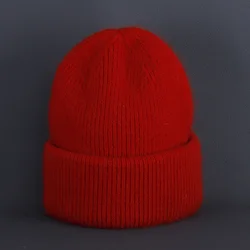 Luxurious Real Rabbit Fur Women's Winter Beanie - Fashionable and Warm - 54cm-60cm (Red)