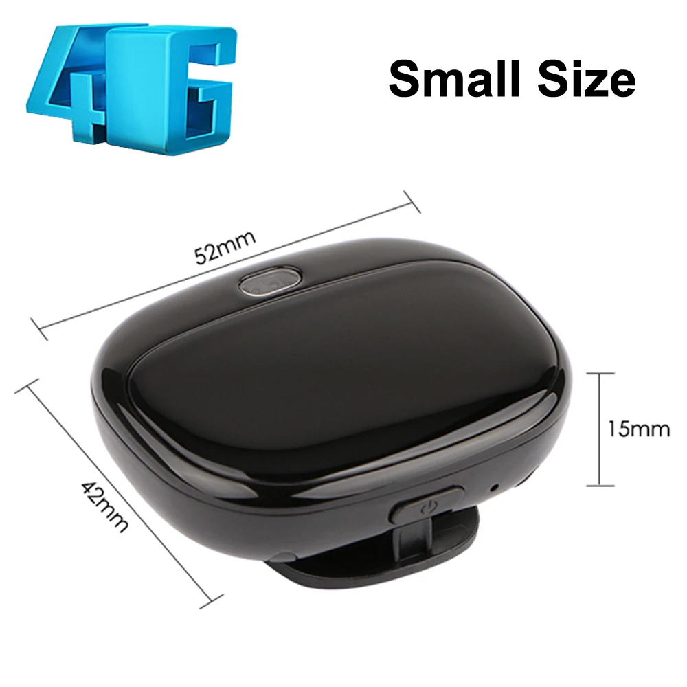 Mini 4G Pet GPS Tracker gps tracker Waterproof Dog GPS Collar With Dazzle Lights Animal Locator Support Geo-Fence Low Battery Alarm WIFI