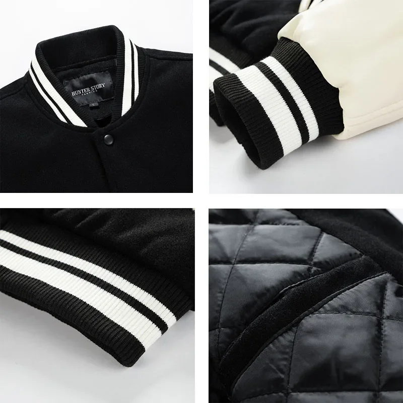 Baseball Jackets Men 2024 Autumn Winter Warm Thicken Men Jackets Windbreaker Coat US Baseball Uniform Casual Jacket Men Clothing 6