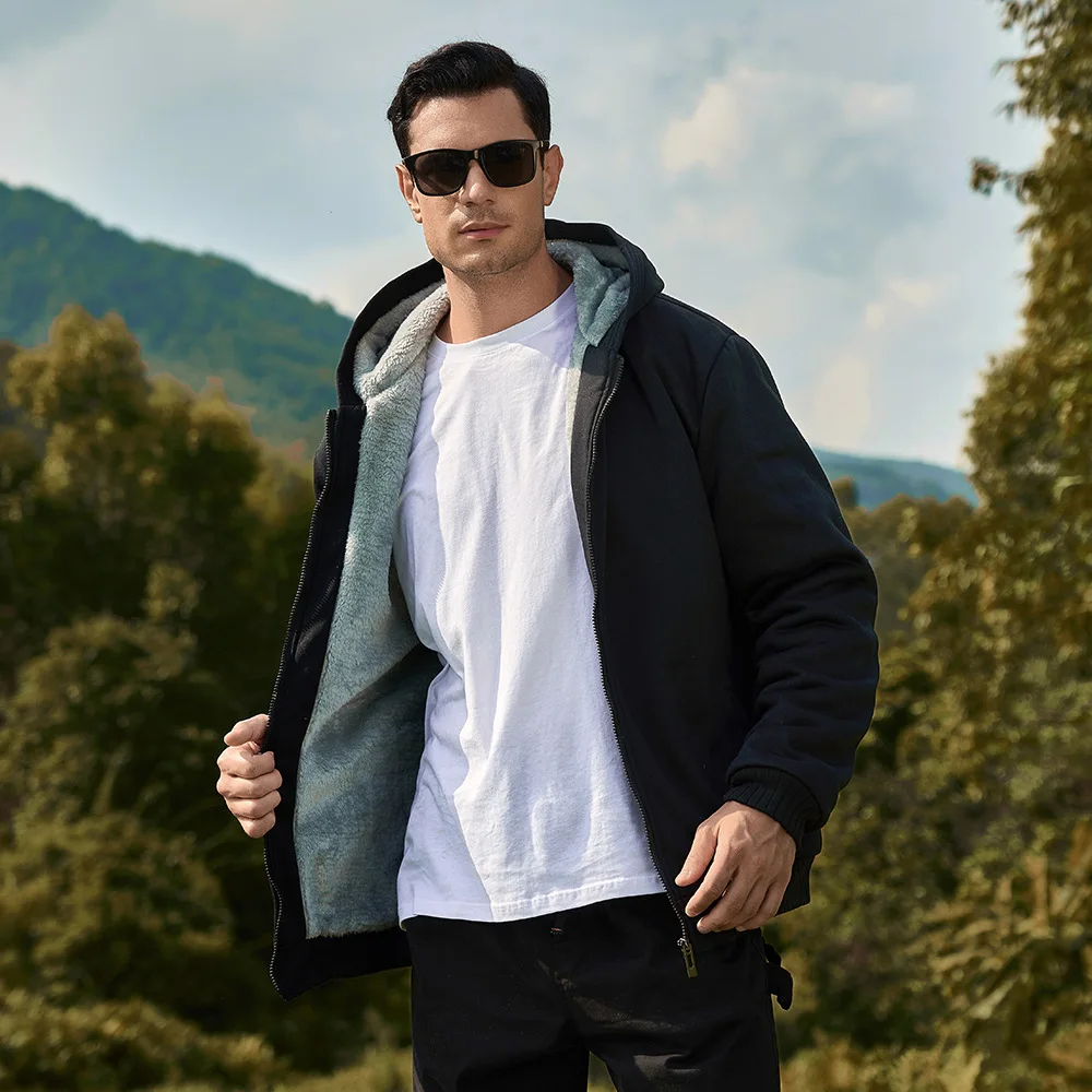 

Y2K Autumn New Mens Plus Fleece Black Jogger Hoodies Casual Man Zip Up Jogging Hoodie Oversized Hooded Tracksuit Demon Slayer