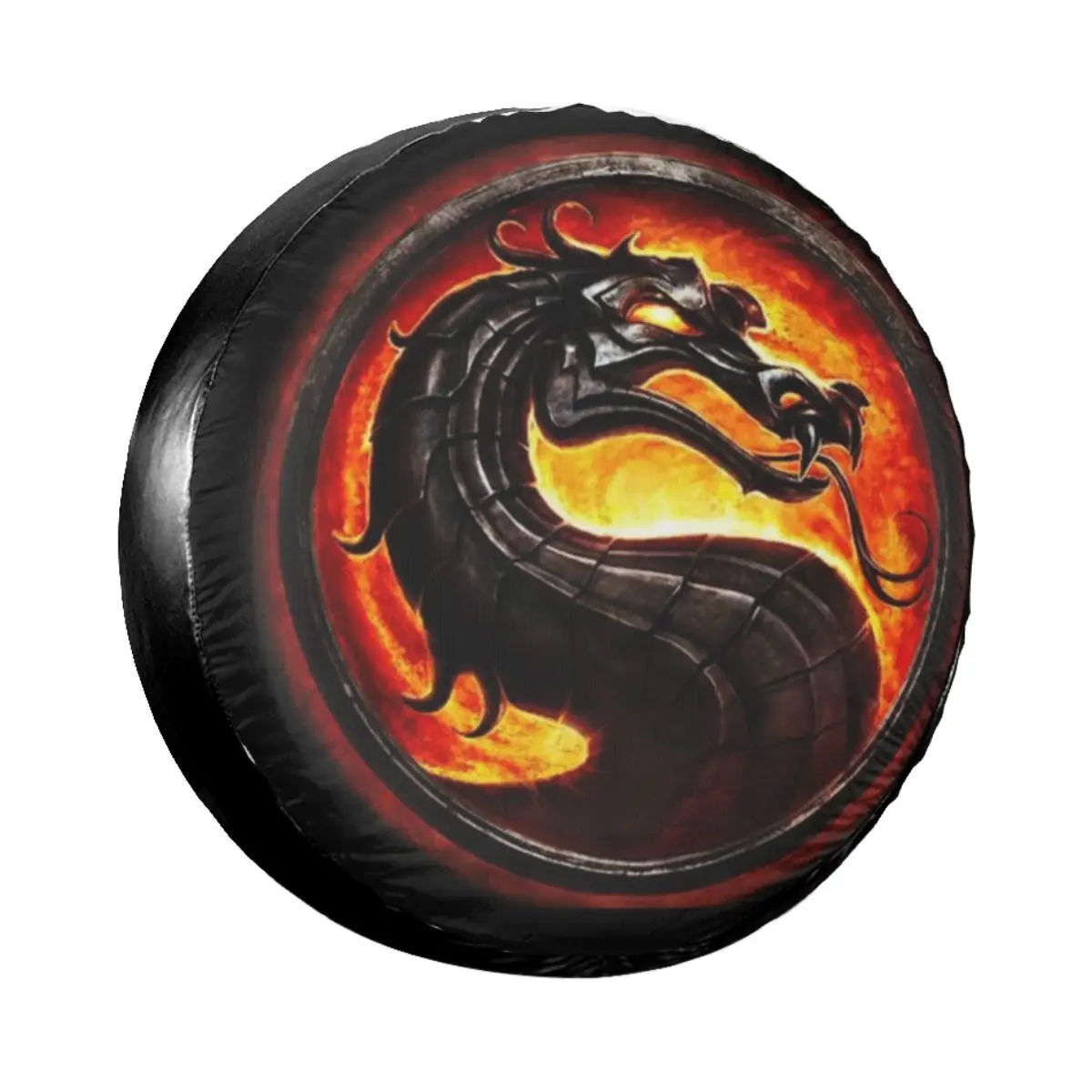 Fire In The Dark Spare Tire Cover Case Bag for Jeep Honda Sub Zero Mortal Kombat Car Wheel Protectors Accessories 14" 15" 16" 17 car sun shade cover Car Covers