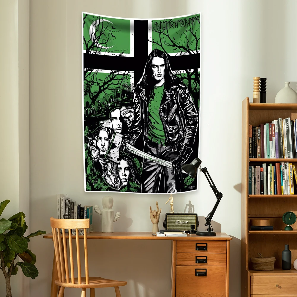 Tapestry decorations,party decorations Rock And Roll Music Tapestry Gothic Metal Type Wall Hanging Carpets Home Or Bedroom Decoration Party Backdrop