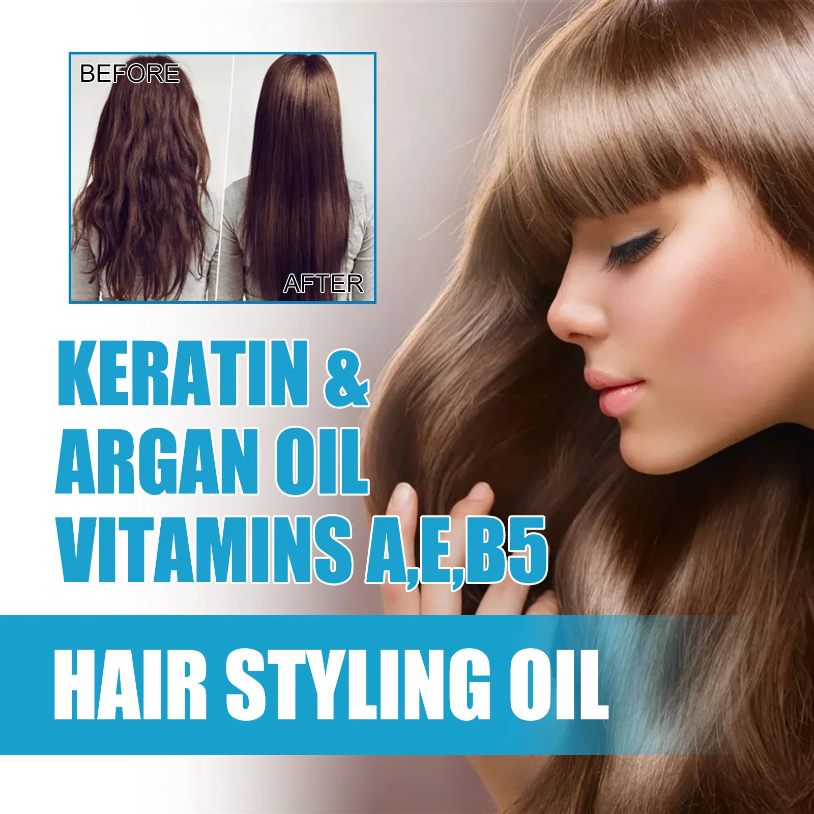 Description Picture 5 of item0.5g*30PCS Hair Care Essence Oil Keratin Argan Hair Care Products Hair Styling Oil Repair Dry Damaged Hair Root Smooth Hair Care