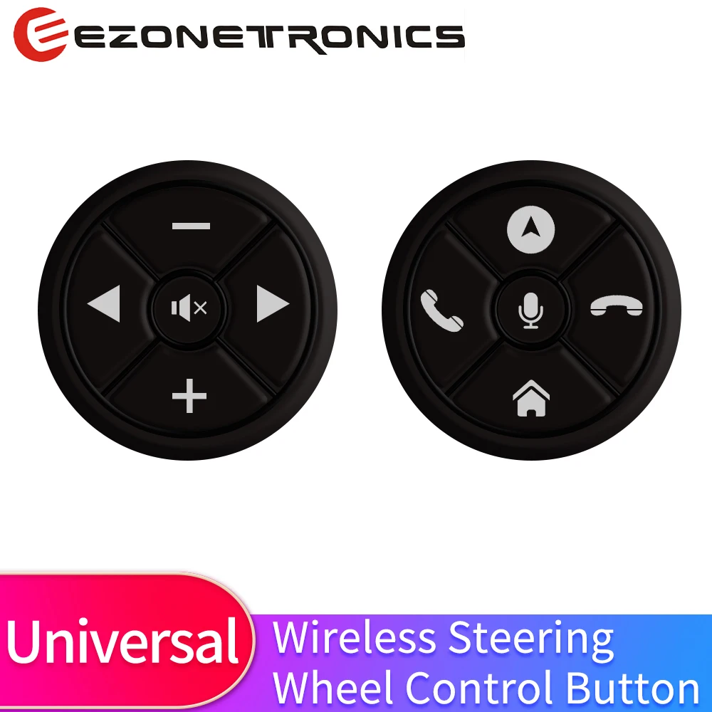 

Wireless Portable Steering Wheel Remote Controller Buttons for Universal Car Stereo Radio DVD GPS Navigation