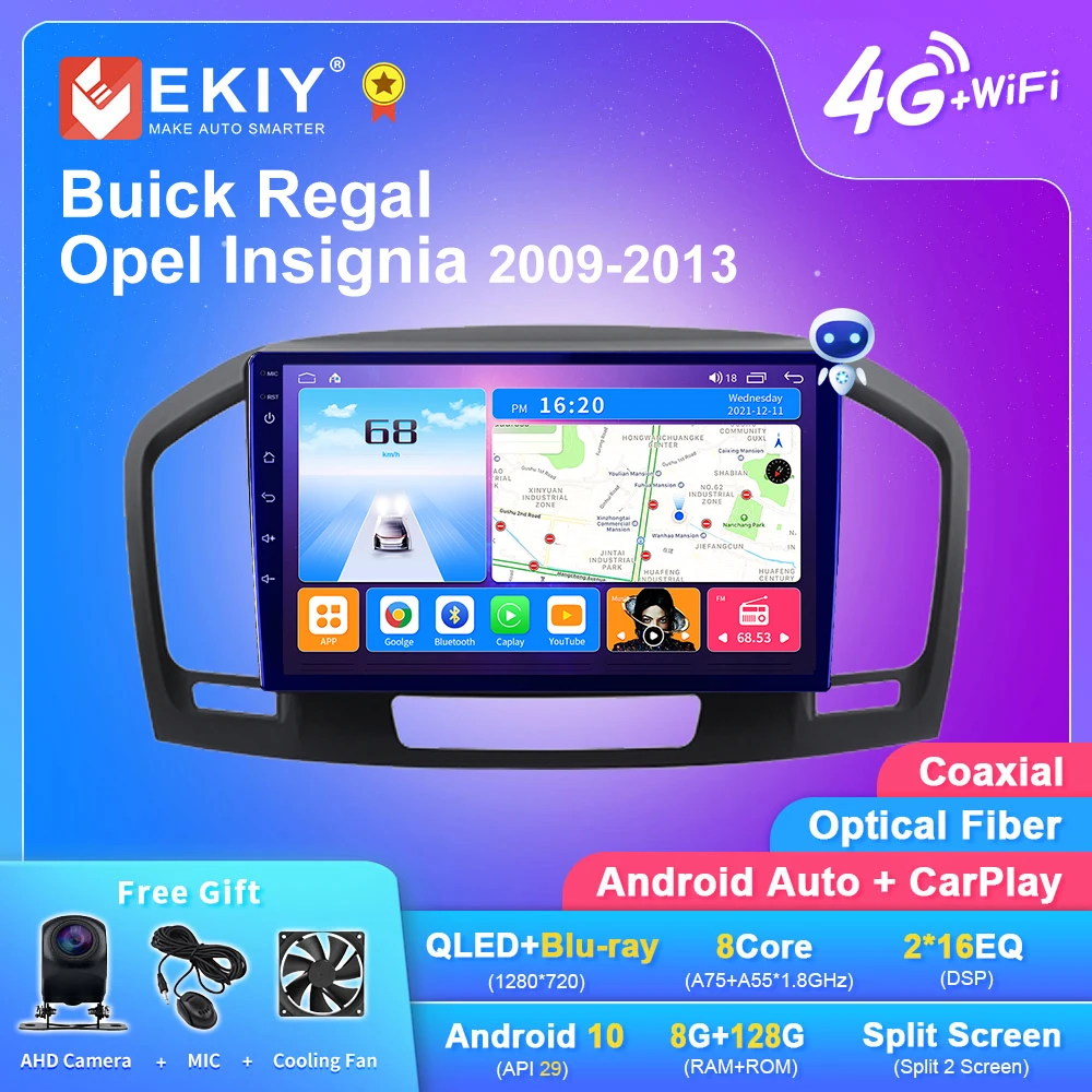 Ekiy 1280*720 Android 10 Car Radio For Buick Regal For Opel