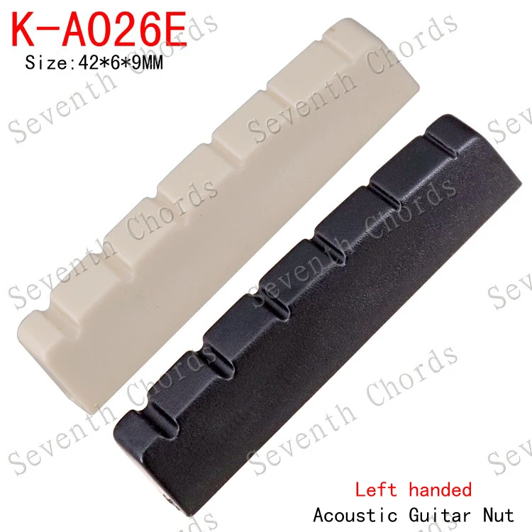 

2 Pcs Plastic Left handed Acoustic Guitar Nuts - 43 x 6 x 9-8mm - KA026E