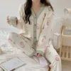Nursing Clothes 2 Pieces Pajamas Maternity Clothes Home Clothes Spring And Autumn Confinement Clothes Summer Nursing Pajamas 6