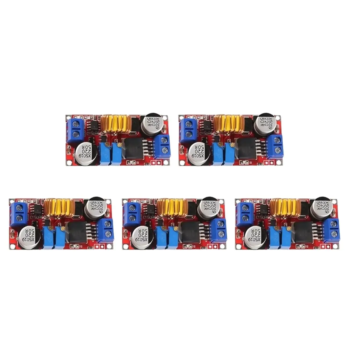 (A23G) 5개 5A DC-DC 조정 가능한 벅 컨버터 XL4015 4-38V 1.25-36V 스텝다운 전원 전압 조정기 전원 모듈