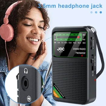 Emergency Pocket Radio FM AM SW Radio Built-in Speaker Transistor Radio Radio Player for Indoor Outdoor Walk Jogging Gym Camping 3