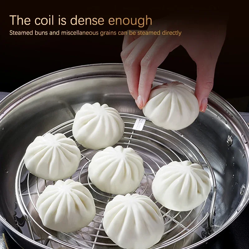 Steamer Rack 1Pc Stainless Steel Steamer Rack Multifunction Pot Steaming Tray Dumplings Eggs Grill Stand Kitchen Tableware Cooking Stand