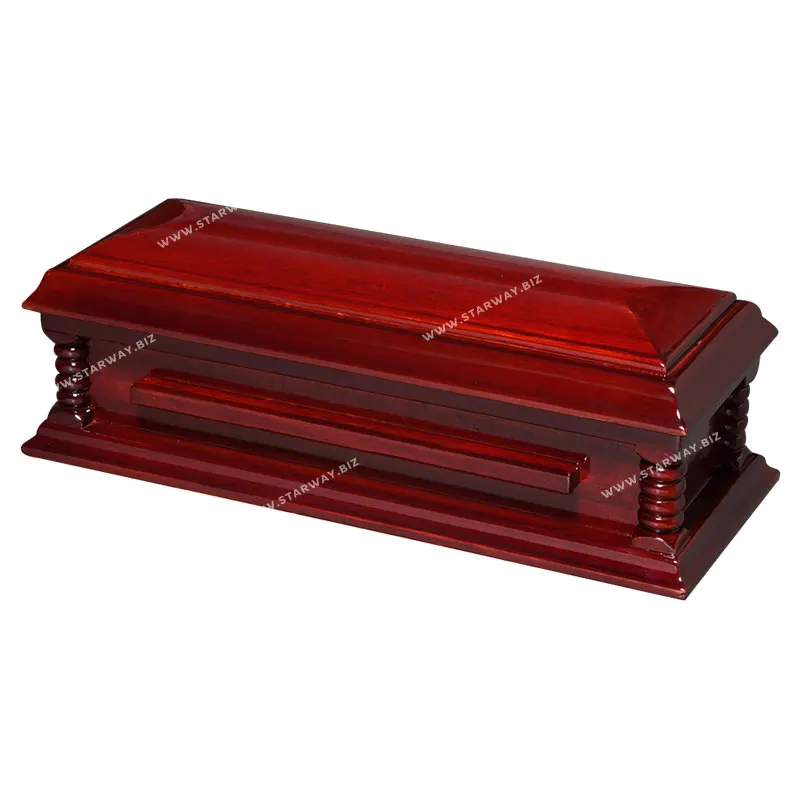 U1005 Low Price Urn Box Ashes for Memorial Funeral Supplies Cremation Urn Pet Wooden Casket Coffin Made of Poplar Wood