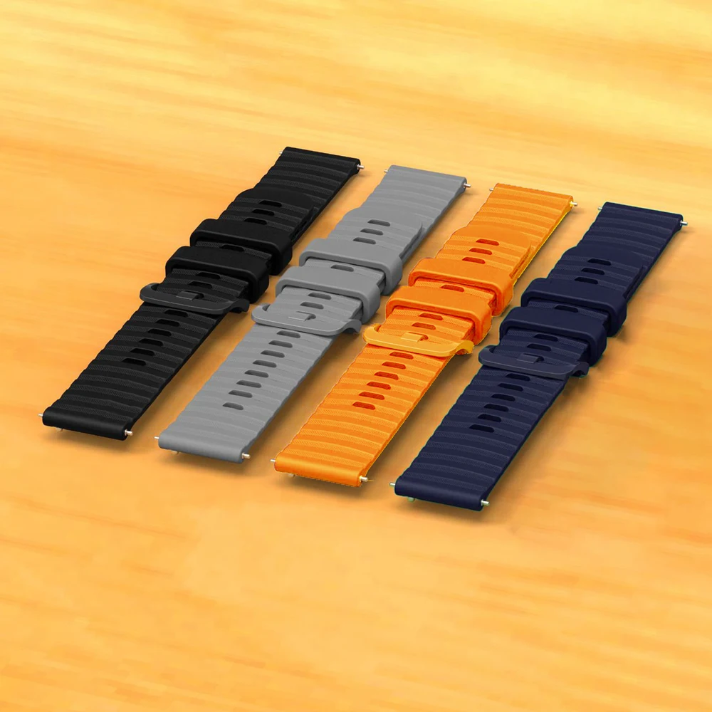 Premium Silicone Strap - 20mm/22mm Fitness Smartwatch Bracelet Wristband