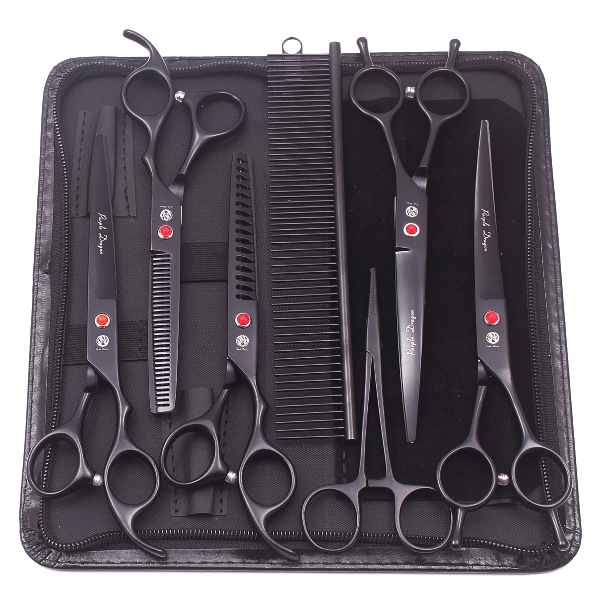 Dog Scissors Professional Stainless Cutting Shears Thinning Shears Curved Scissors Grooming for Pet Purple Dragon Z3102 dog grooming scissors dog grooming scissors kit pet grooming scissors protector