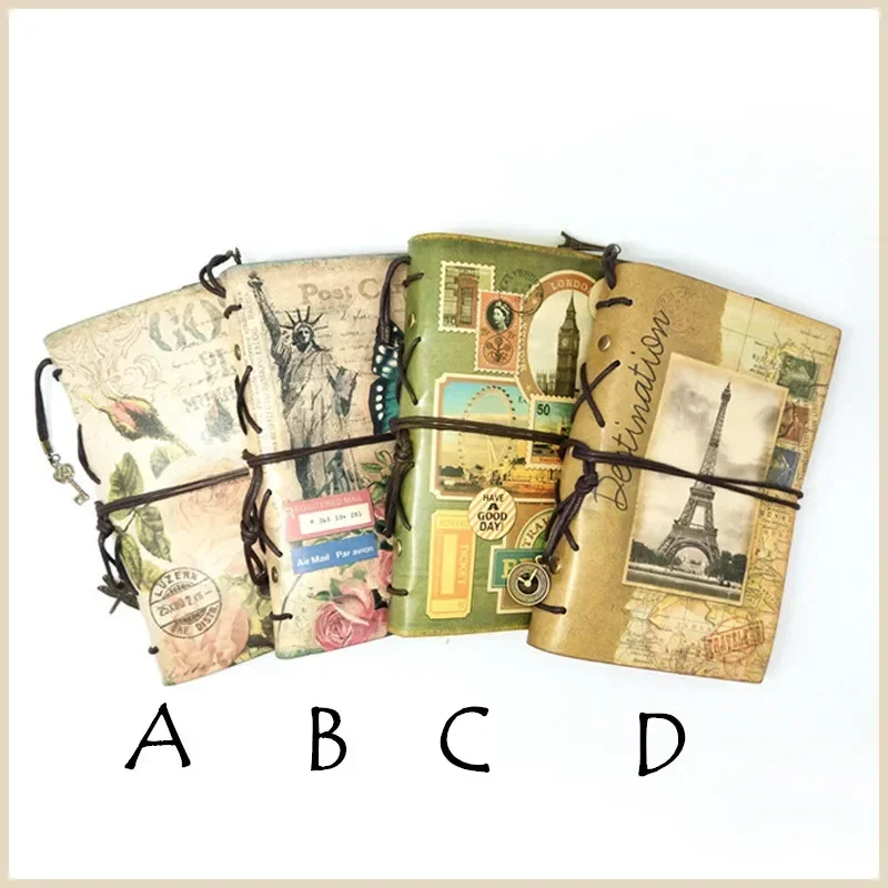Mini Vintage Handmade Couro Notebook Notepad Portátil Viagem Diário Planejador de Diário Organizador do Cronograma Papelaria Kawaii Escritório - Imagem 4
