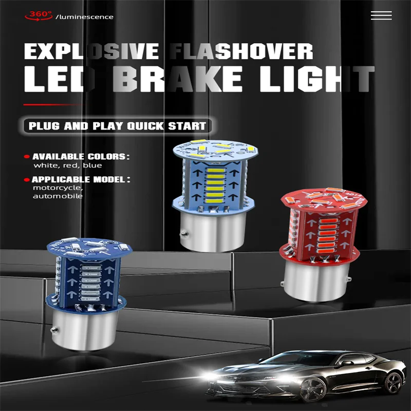 

1157 Led Strobe Remlicht BAY15D Led Lamp 30 Smd Drl Omkeren Parking Richtingaanwijzer Stop Tail Lamp Auto Motorfiets signaal