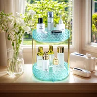 Rotating storage box, high capacity 2/3 layer storage box suitable for skin care products, cosmetics, lipstick, perfume storage 1