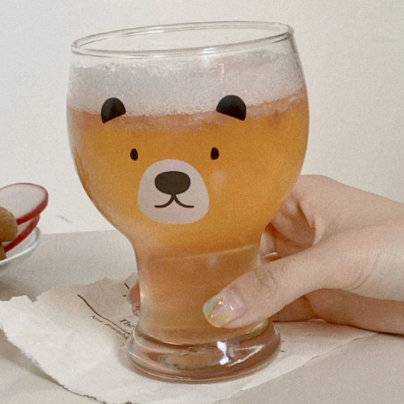 400-450ml Ins Creative Bear Bear Steins Multi-Purpose Popular Fashion Dessert Juice Cold Ink Cocktail Coffee Cup Drinkware