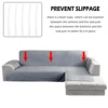 Reversible Sofa Slipcover Anti-Slip L Shape Sofa Cover Double-Sided Waterproof Sanding Cloth Sectional Couch Furniture Protector 2