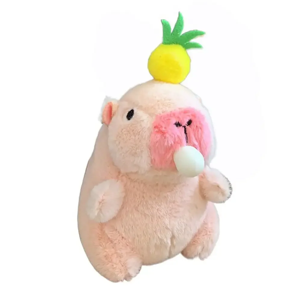 Cartoon Capybara Plush Pendant Keychain - Multicolor Stuffed Animal Accessory
