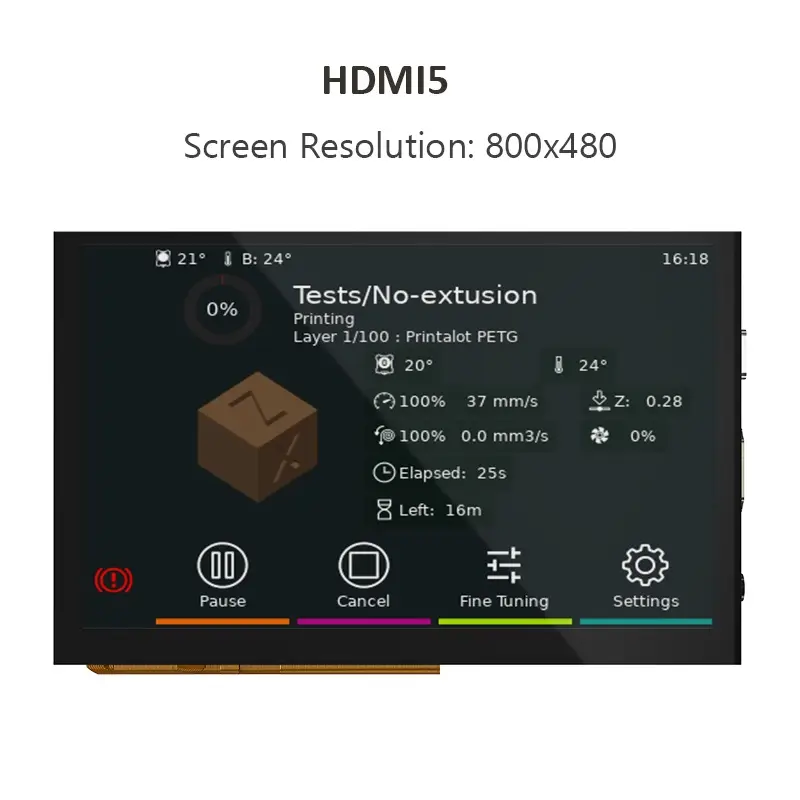BIGTREETECH HDMI7 HDMI5 Touch Screen 7‘’ 1024x600 HDMI IPS Display Capacitive for Raspberry Pi4 Mini PC Monitor 3D Printer Parts image 6