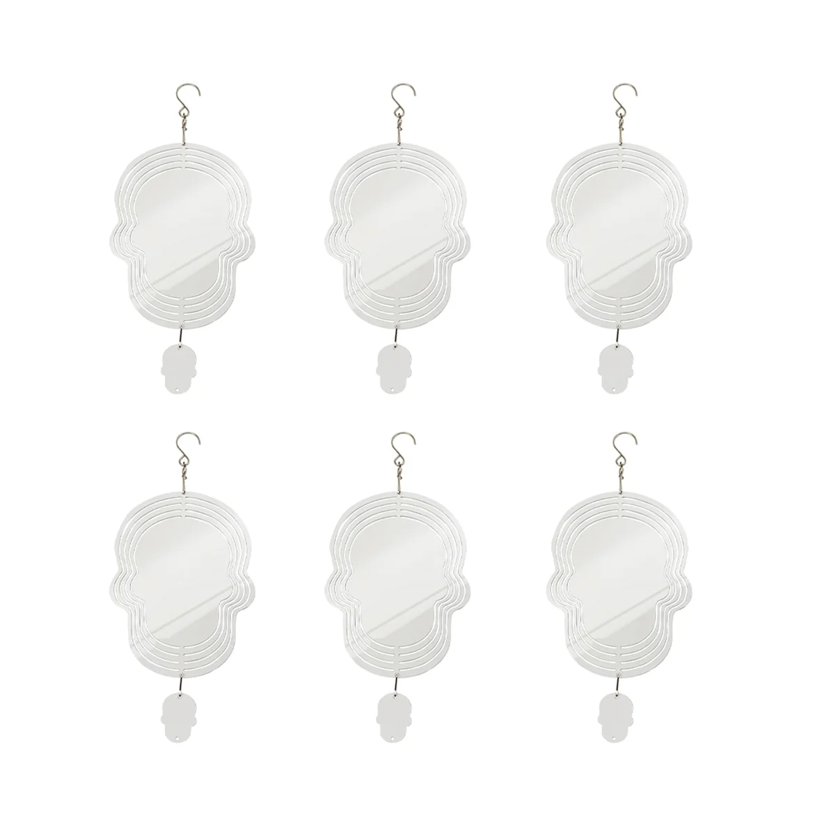 

6Pack 8 Inch Sublimation Wind Spinners Blanks Hanging Wind Spinners Halloween for Indoor Outdoor Garden Decoration