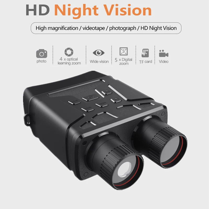 

R6 Upgrade 300m Binoculars Night Vision Device 850nm Infrared 1080P HD 5X Digital Zoom Hunting Telescope Day Night Dual Use